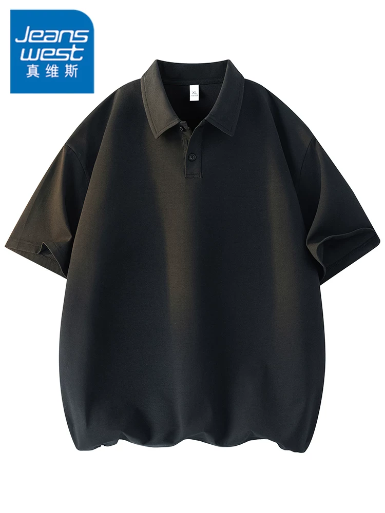 Áo thun nam Jeanswest kiểu Mỹ, màu trơn, thoáng khí, chất liệu cao cấp, dáng rộng, phong cách casual, đa năng, thích hợp cho mùa hè.
