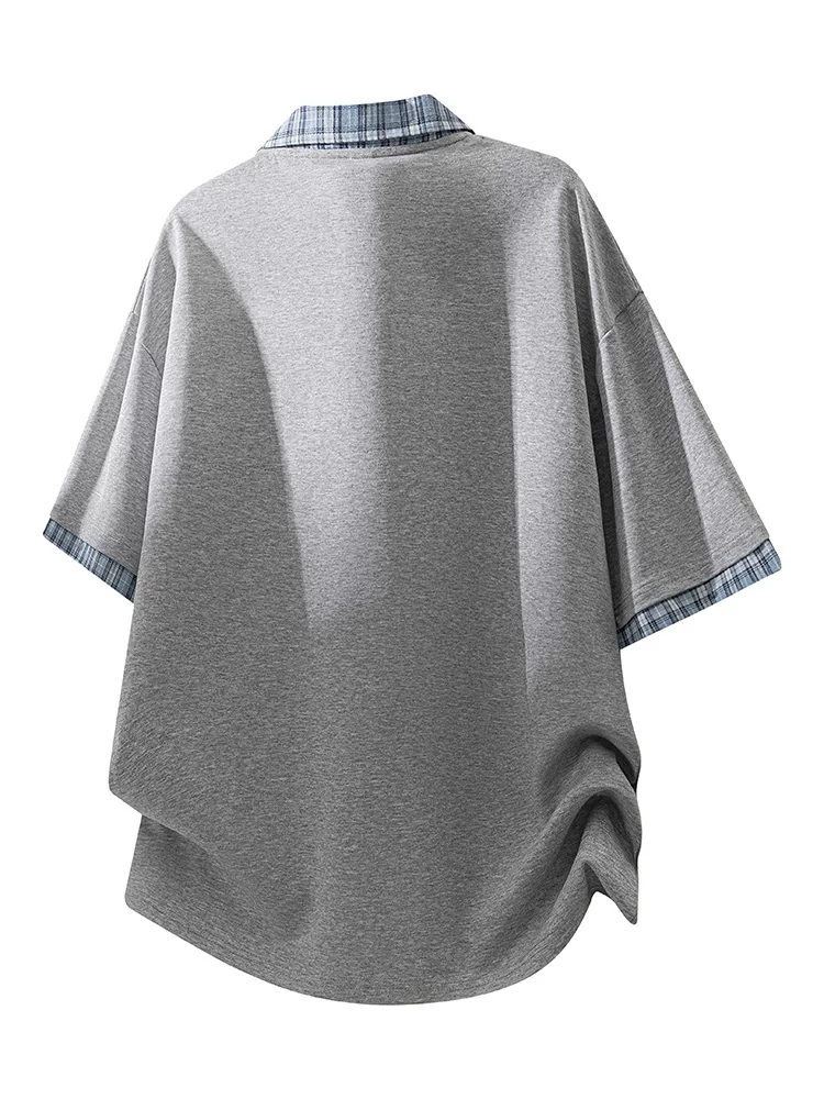 Áo thun polo kẻ sọc màu sắc phong cách Mỹ của Jeanswest dành cho nam, áo thun ngắn tay dáng rộng mát mẻ cao cấp mùa hè.