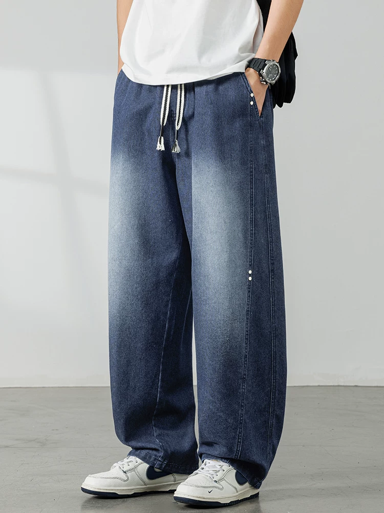 Quần jeans nam thương hiệu thời trang phong cách Mỹ của Jeanswest, quần dài dáng rộng thoải mái, đa năng, phong cách đường phố mùa xuân thu.