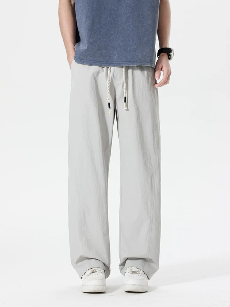 Quần jeanswest ống rộng kiểu Mỹ thời thượng dành cho nam, mùa xuân hè, cảm giác cao cấp, dáng rộng, đa năng, quần dài mềm mại.