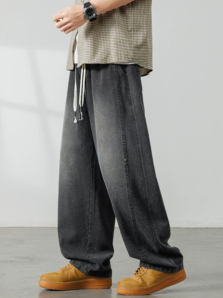 Quần jeans nam thương hiệu thời trang phong cách Mỹ của Jeanswest, quần dài dáng rộng thoải mái, đa năng, phong cách đường phố mùa xuân thu.