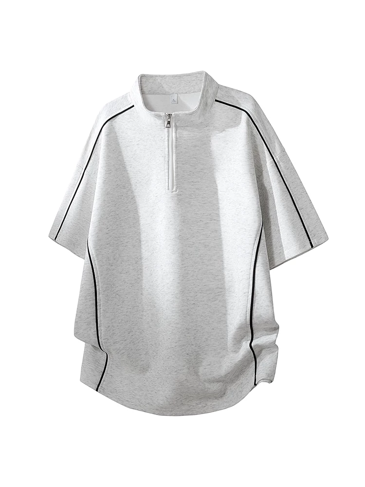 Áo thun nam tay lửng cổ tròn kiểu Mỹ của Jeanswest, áo thun dáng rộng thoáng khí, hợp thời trang mùa xuân hè.