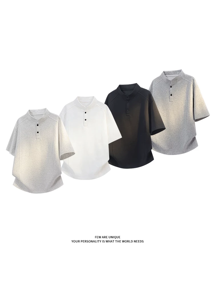 Áo thun cổ Henley kiểu Mỹ của Jeanswest dành cho nam, áo thun ngắn tay dáng rộng, thương hiệu thời trang cao cấp mùa hè.