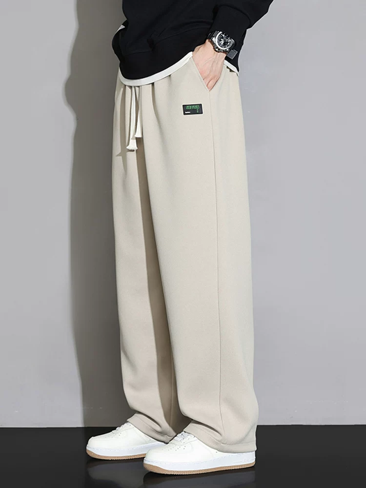 Quần jeanswest ống rộng dáng suông cho nam, mùa xuân thu, thương hiệu thời trang cao cấp, quần dài ống rộng đa năng.
