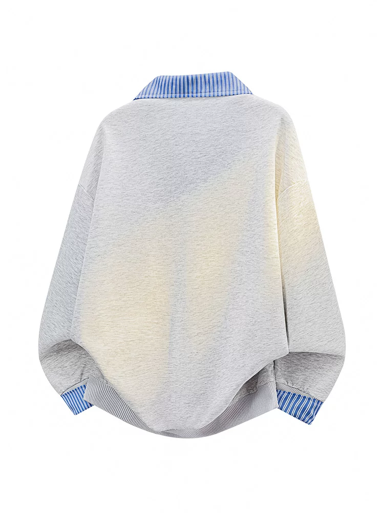 Áo thun nam cao cấp Jeanswest 2026 kiểu mới giả hai lớp, dành cho mùa xuân thu, thương hiệu thời trang Mỹ, áo polo phối màu.