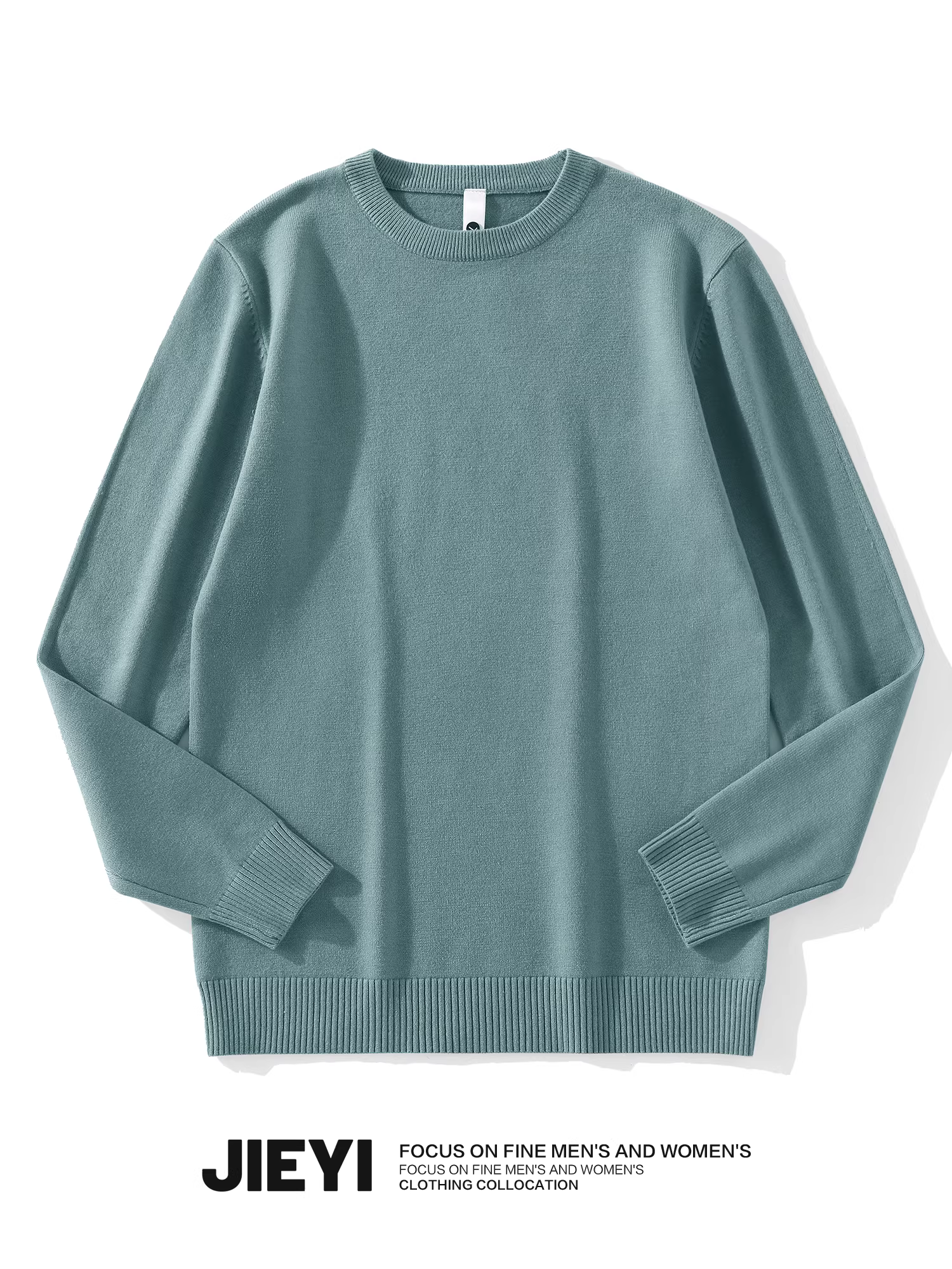 Áo len nam Jieyi màu trơn đa năng, kiểu dáng ôm body, chất liệu dệt kim Pháp, cổ tròn, thích hợp làm áo lót mùa đông.