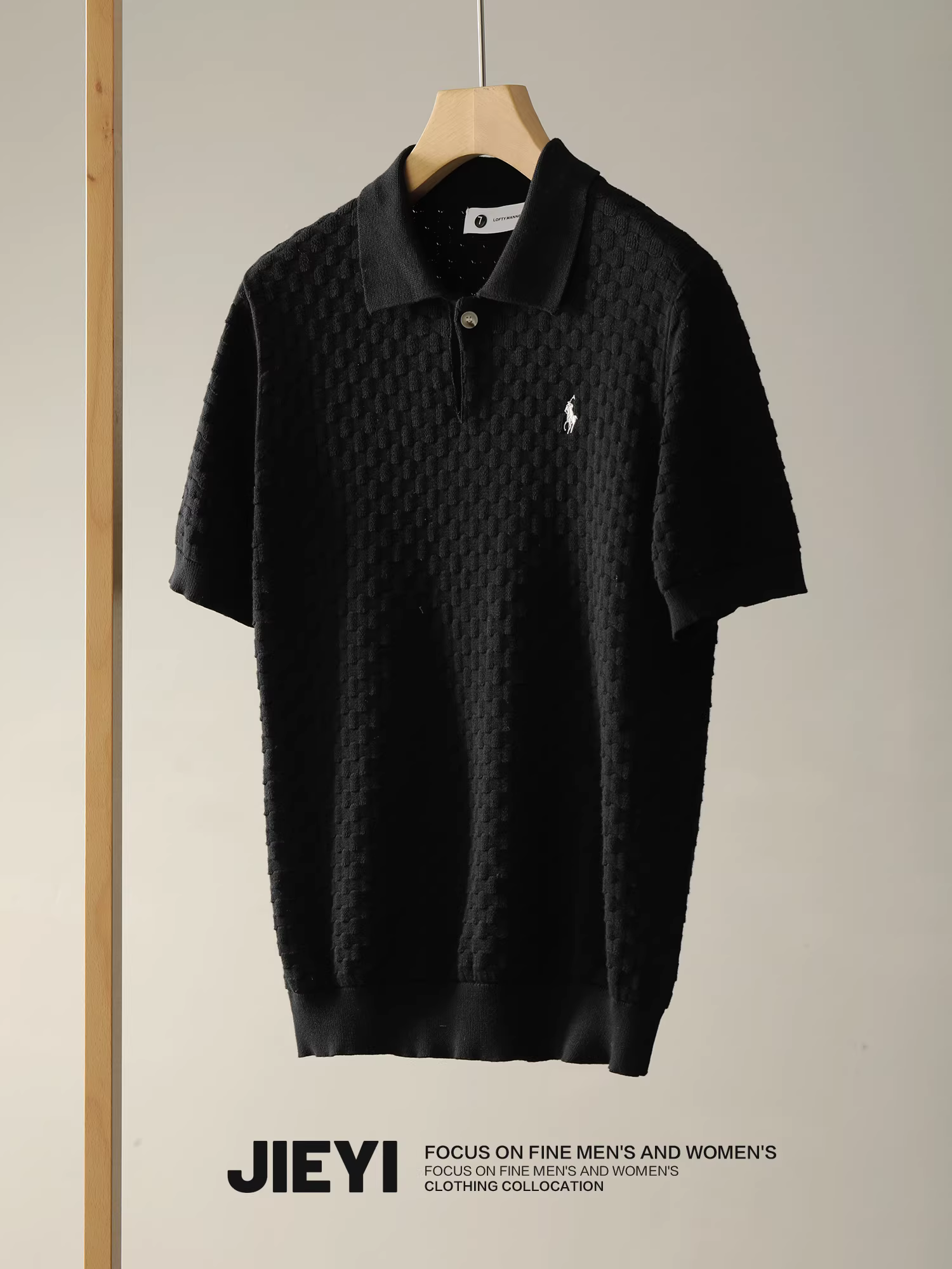 Khuyến mãi đặc biệt: Áo sơ mi nam dệt kim ngắn tay thêu họa tiết Paul Knight thời trang, áo POLO chất liệu cotton jacquard phong cách quý ông cổ điển.