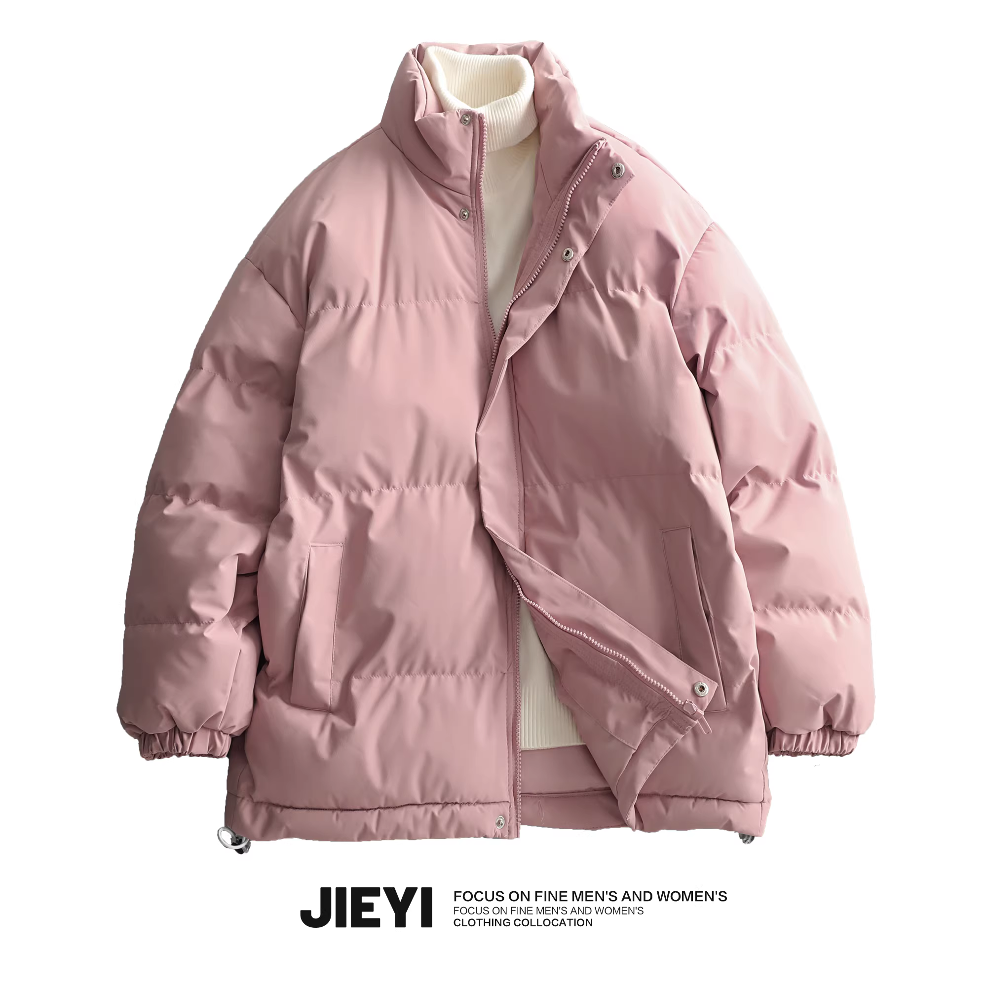 Áo khoác cotton trẻ trung, thời trang JIEYI, cổ đứng, ấm áp và chống gió, kiểu dáng mùa đông mới dành cho bé trai.
