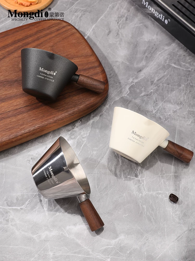 Cốc chiết xuất cà phê Mongdio cốc đo bằng thép không gỉ cốc espresso máy pha cà phê cốc đựng chất lỏng có cân bình sữa nhỏ