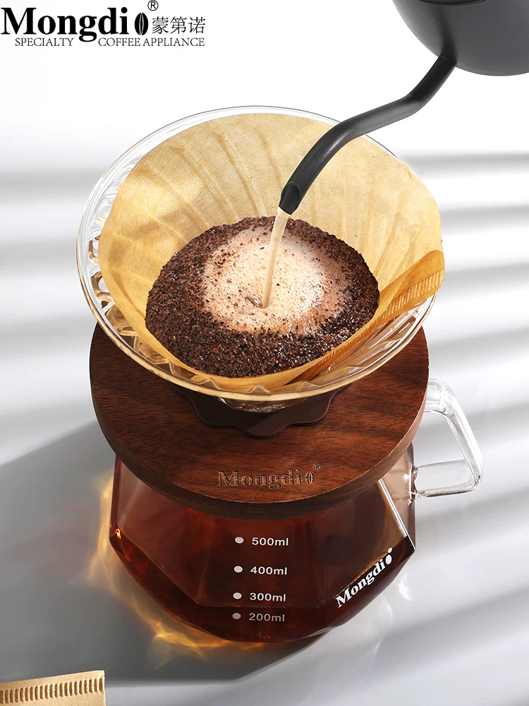 Bộ ấm pha cà phê thủ công Mongdio máy xay cà phê cầm tay máy pha cà phê quay tay thiết bị pha cà phê thủ công v60 cốc lọc chia sẻ nồi