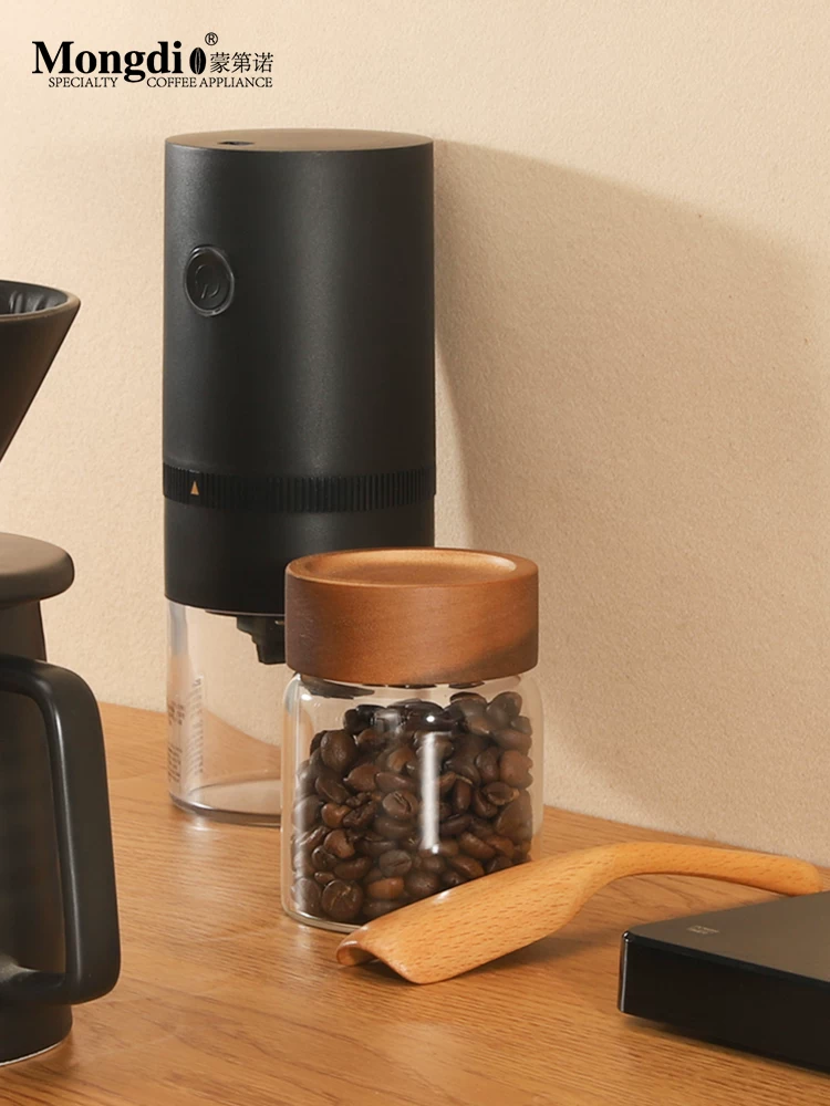 Hũ đựng cà phê bột Mongdio, hũ thủy tinh kín khí, hũ đựng hạt cà phê, hũ trà di động, chai nhỏ đựng đồ khô