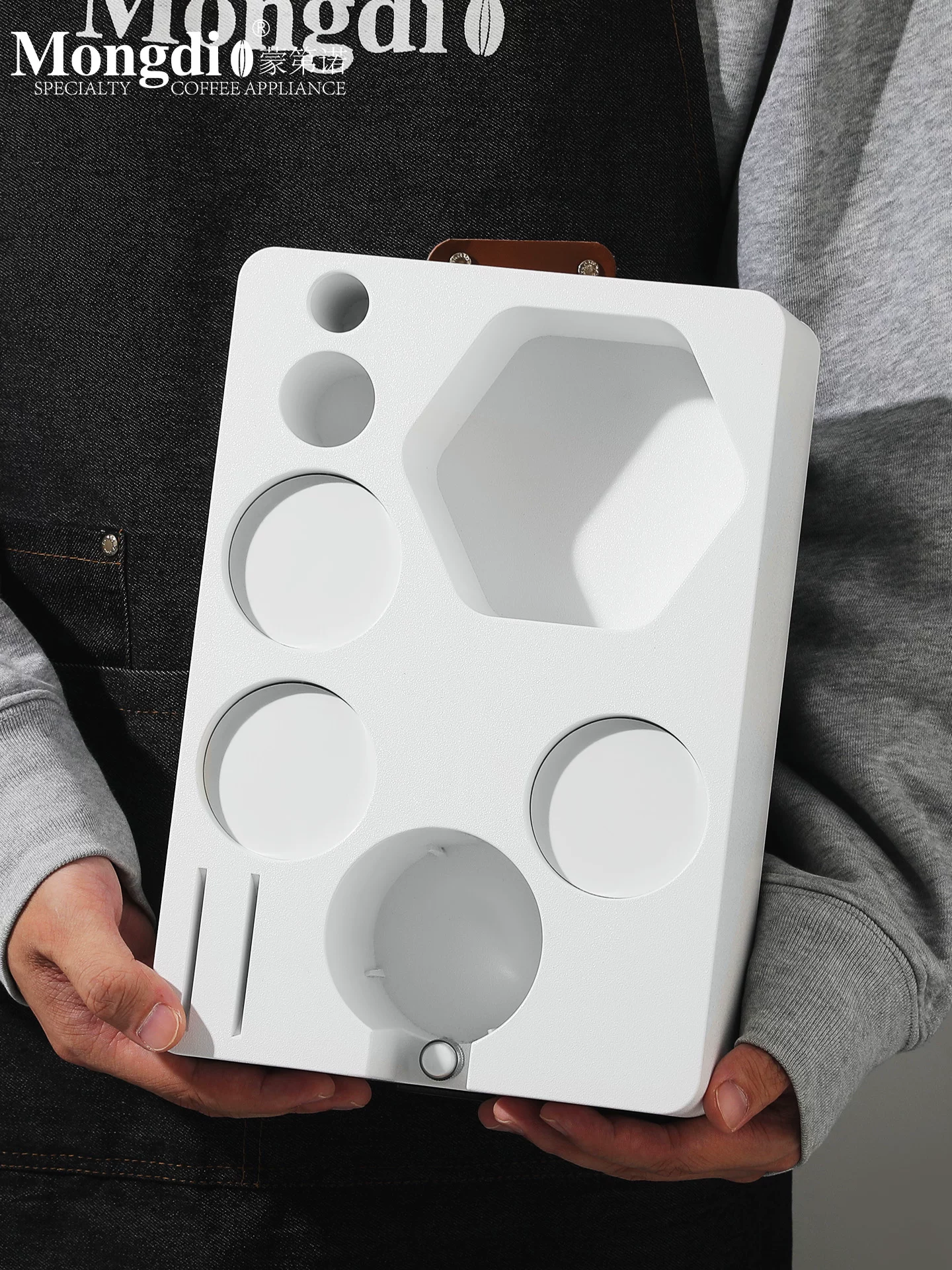 Dụng cụ pha cà phê Mongdio, máy ép cà phê, búa cà phê, bộ dụng cụ pha cà phê, hộp đựng bã cà phê, đế đựng dụng cụ