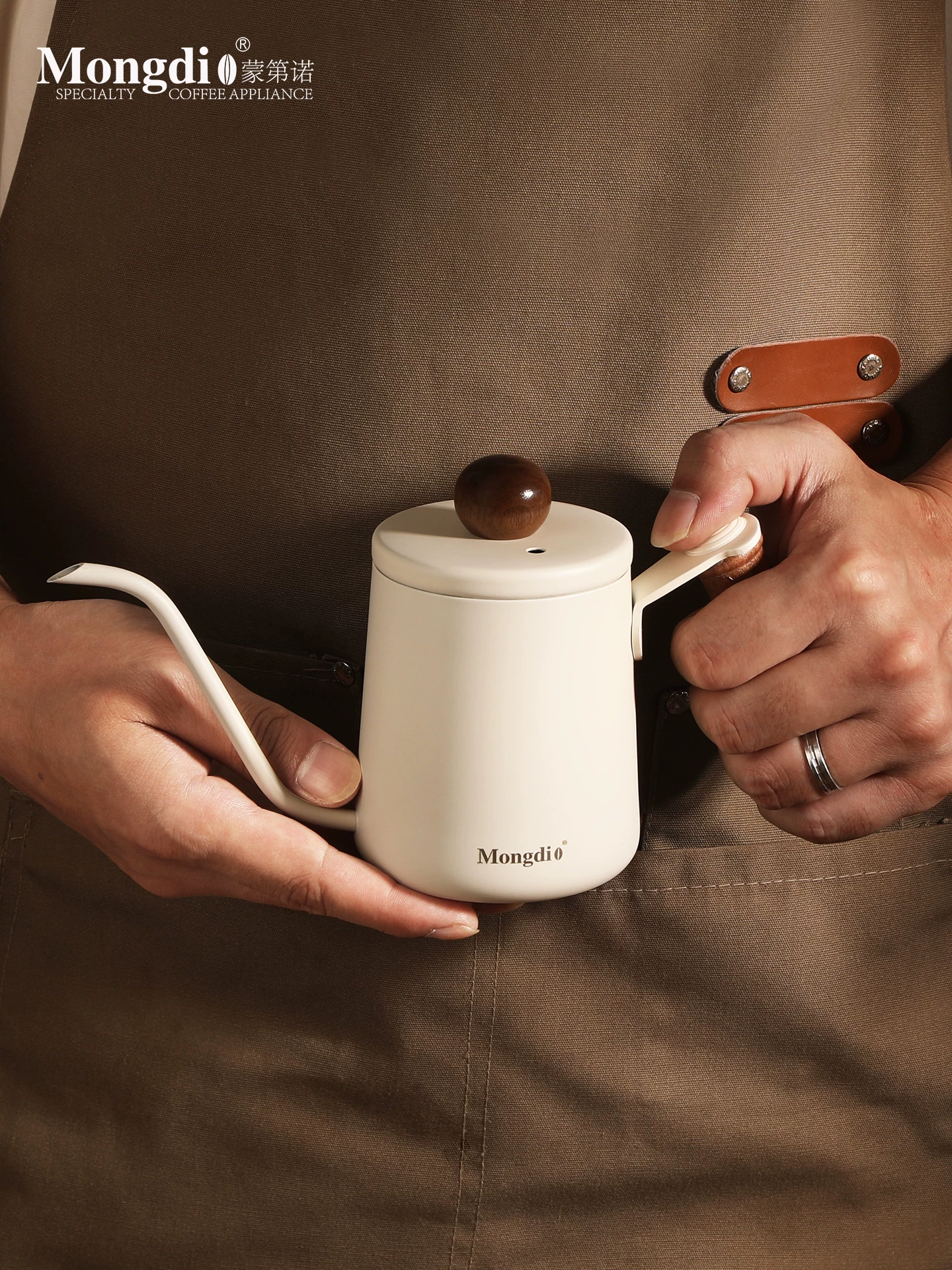 Ấm pha cà phê kiểu Mongdio, ấm pha cà phê kiểu pour-over, ấm cổ ngỗng, ấm inox vòi dài miệng hẹp, ấm pha cà phê