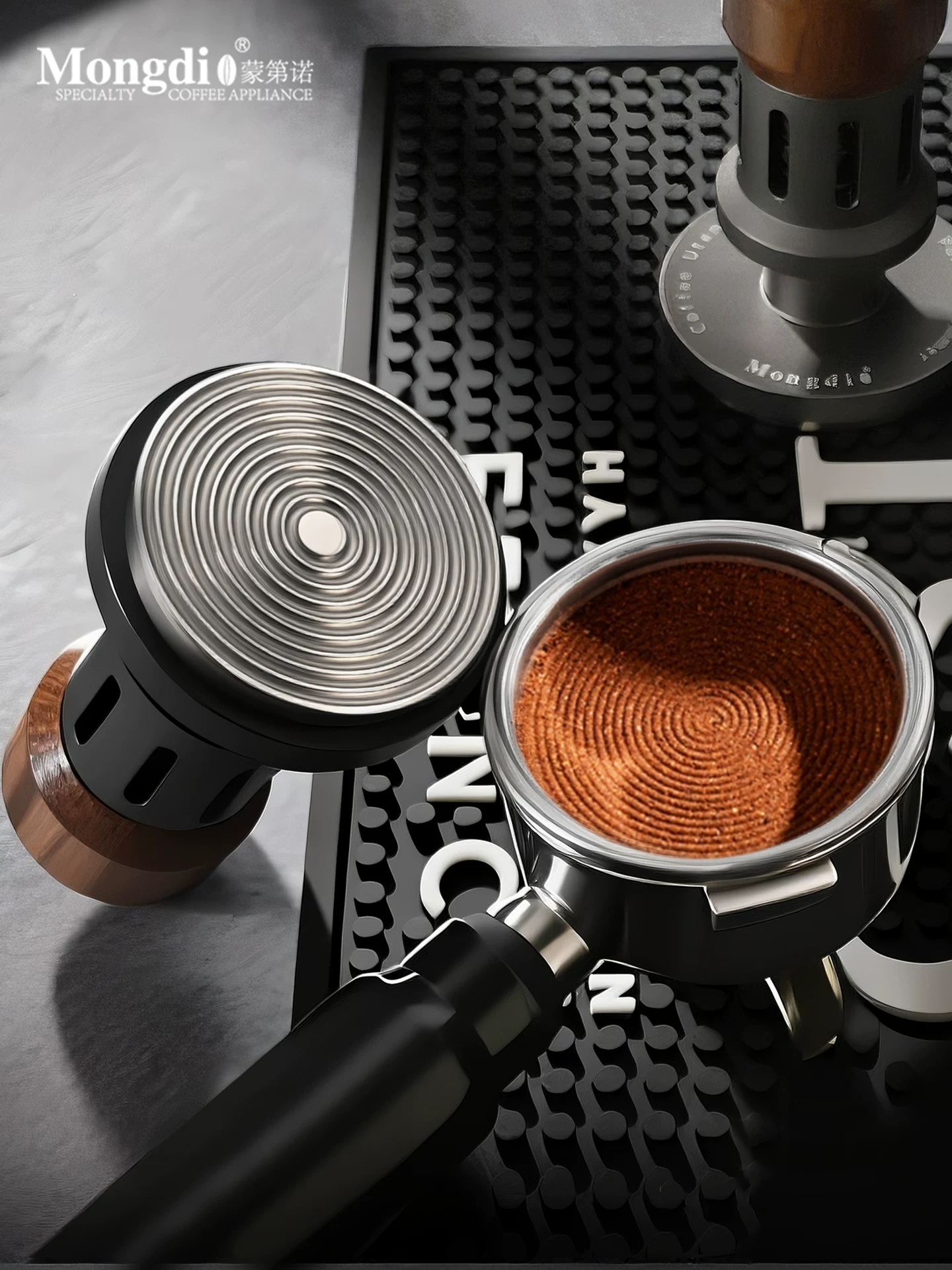Máy ép cà phê Mongdio, lực ép không đổi, dụng cụ phân phối lực ép cố định 30 lbs, phụ kiện máy pha cà phê
