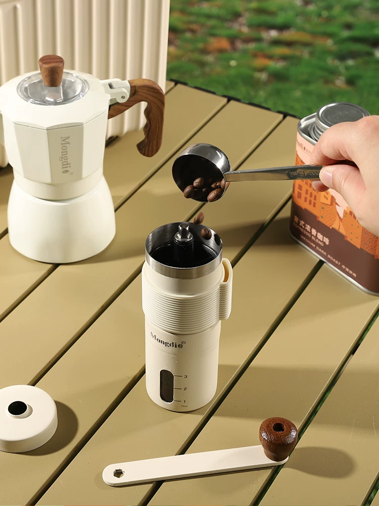 Máy pha cà phê Mongdio Moka pot hai van, thiết bị pha cà phê ngoài trời, máy pha cà phê di động, bộ dụng cụ pha cà phê