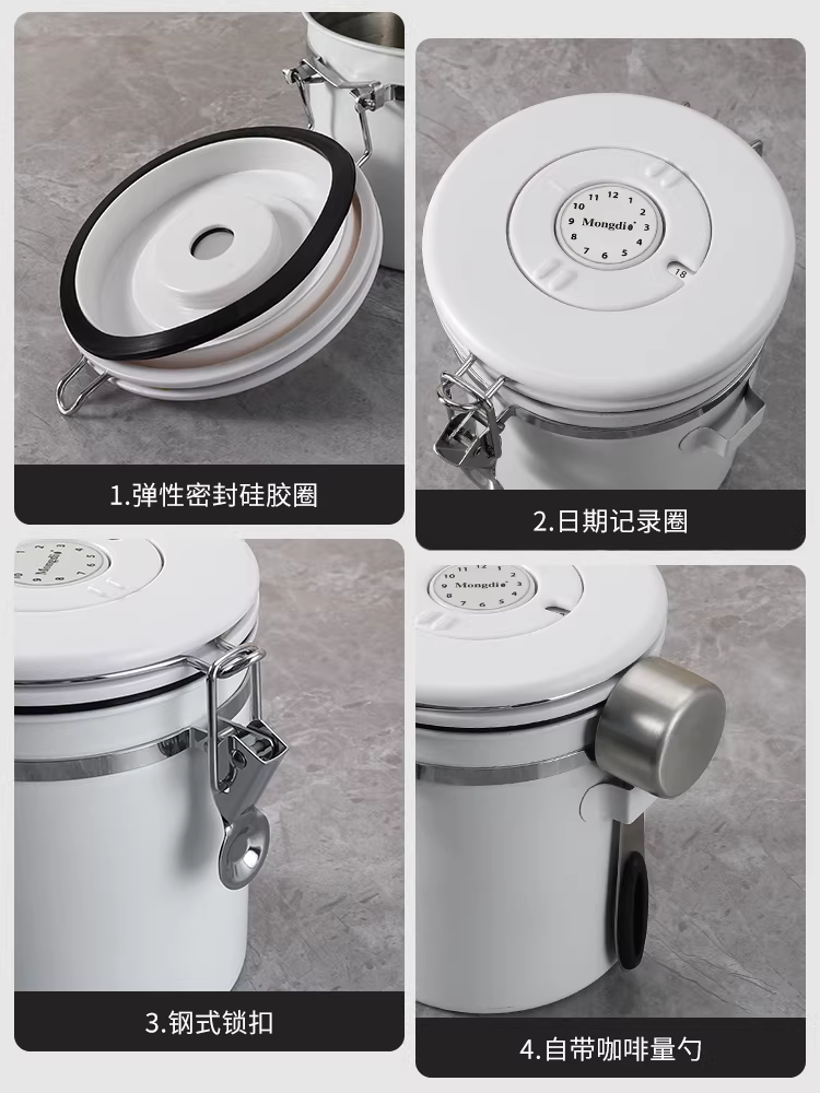 Hũ kín hạt cà phê Mongdio, hũ kín bột cà phê, hũ cà phê đặc biệt, hũ bảo quản hạt cà phê, hũ bảo quản
