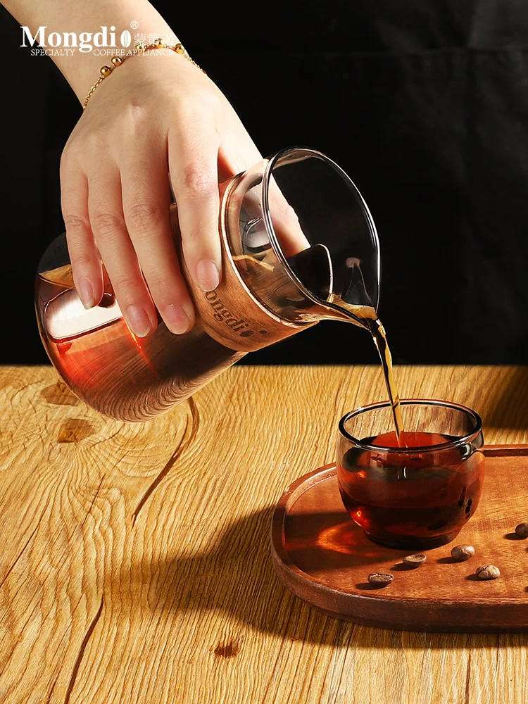 Bình pha cà phê Mongdio, bình cà phê thủy tinh gia dụng, bộ pha cà phê thủ công, cốc lọc, bình pha cà phê lạnh, cốc chia sẻ