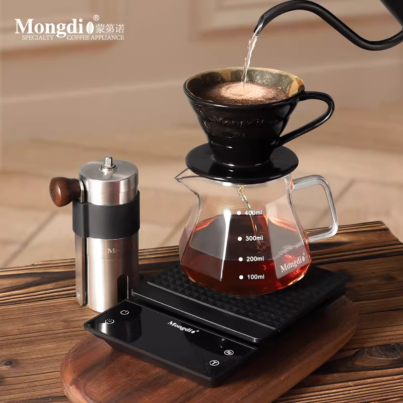 Bộ lọc cà phê bằng gốm sứ Mongdio Bộ pha cà phê thủ công Bộ lọc cà phê phễu cà phê pha cà phê thủ công dùng cho gia đình