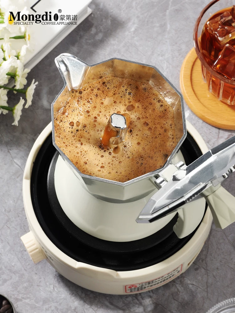Mongdio Moka pot home espresso máy pha cà phê nhỏ kiểu Ý pha cà phê bằng tay bộ pha cà phê