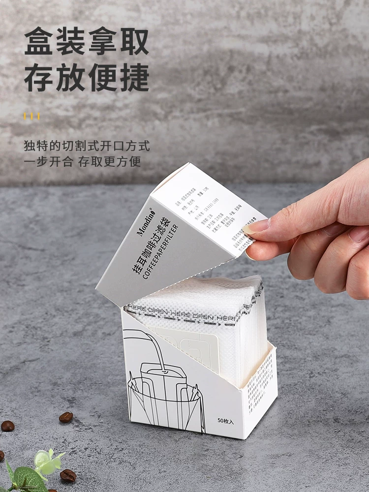 Giấy lọc cà phê, giấy lọc treo tai, giấy lọc bột cà phê pha tay hình chữ V, túi lọc treo tai, túi lọc cà phê dùng một lần