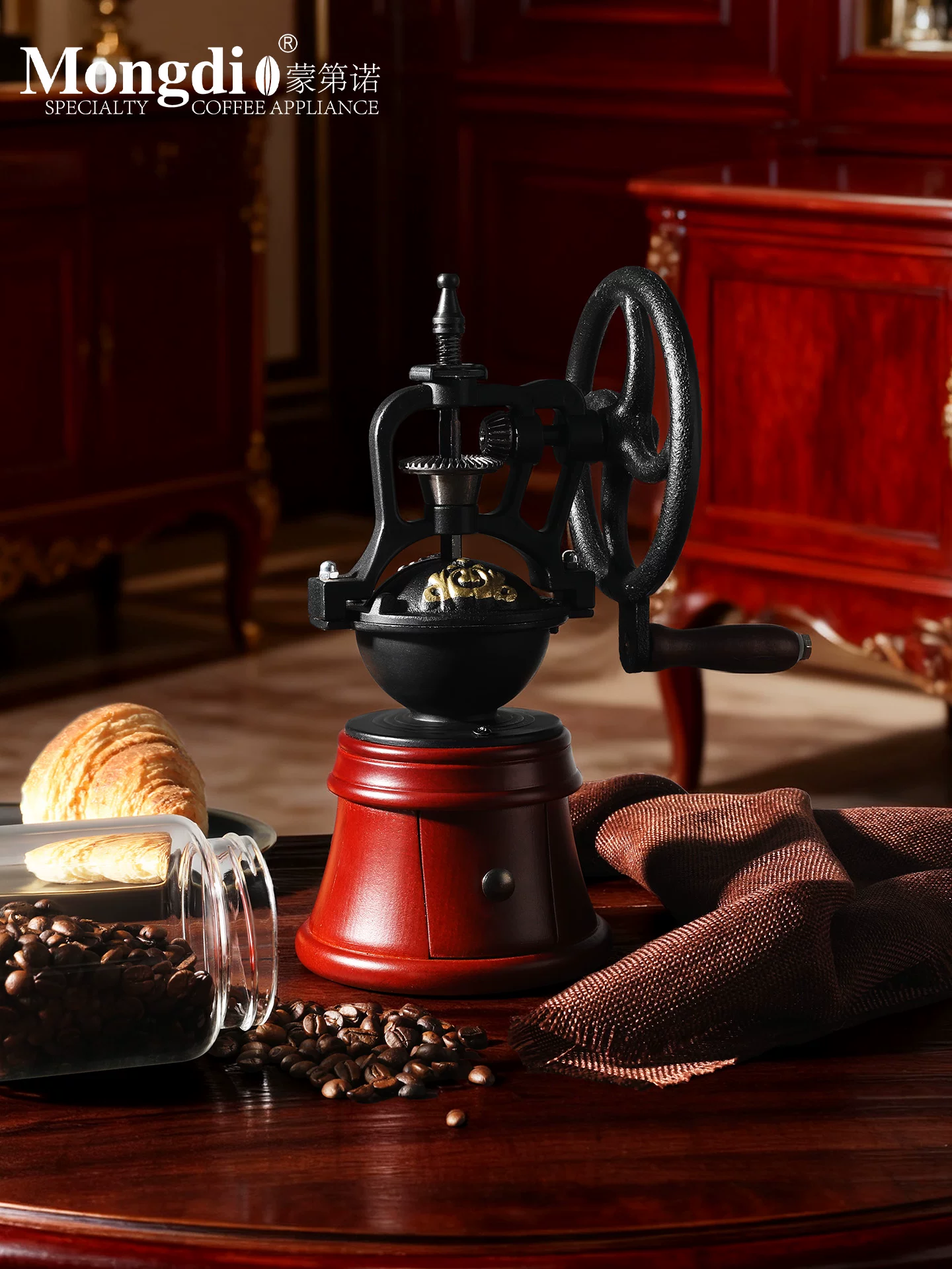 Máy xay cà phê quay tay Mongdio máy xay cà phê cổ điển máy xay cà phê thủ công máy xay hạt cà phê