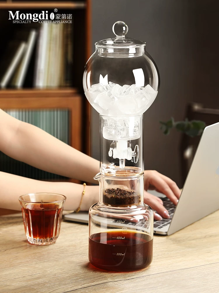 Bình pha cà phê đá lạnh Mongdio, thiết bị pha cà phê, bình pha cà phê lạnh, bình pha cà phê bằng thủy tinh, bộ lọc nhỏ giọt