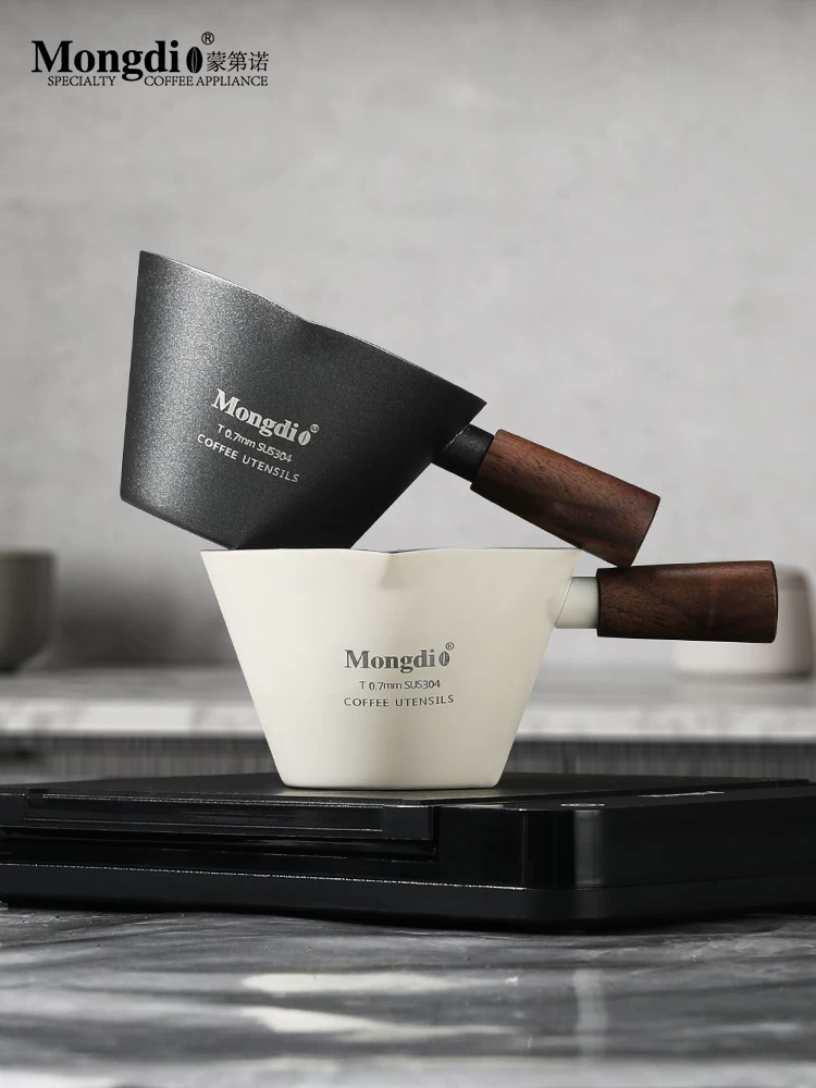 Cốc chiết xuất cà phê Mongdio cốc espresso cốc cà phê bằng thép không gỉ chiết xuất chất lỏng cốc đo lường chất lỏng thu thập cốc cô đặc