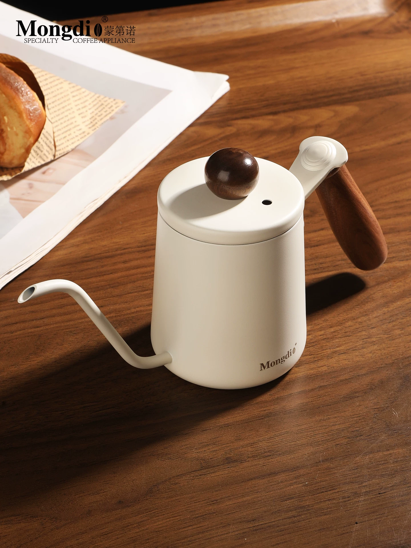 Ấm pha cà phê kiểu Mongdio, ấm pha cà phê kiểu pour-over, ấm cổ ngỗng, ấm inox vòi dài miệng hẹp, ấm pha cà phê