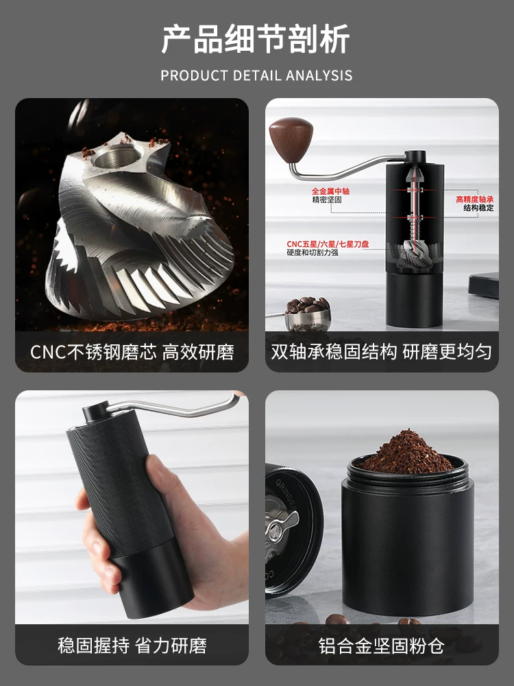 Máy xay cà phê quay tay Mongdio Máy xay cà phê thủ công Máy xay cà phê vận hành bằng tay Máy xay cà phê hạt cà phê