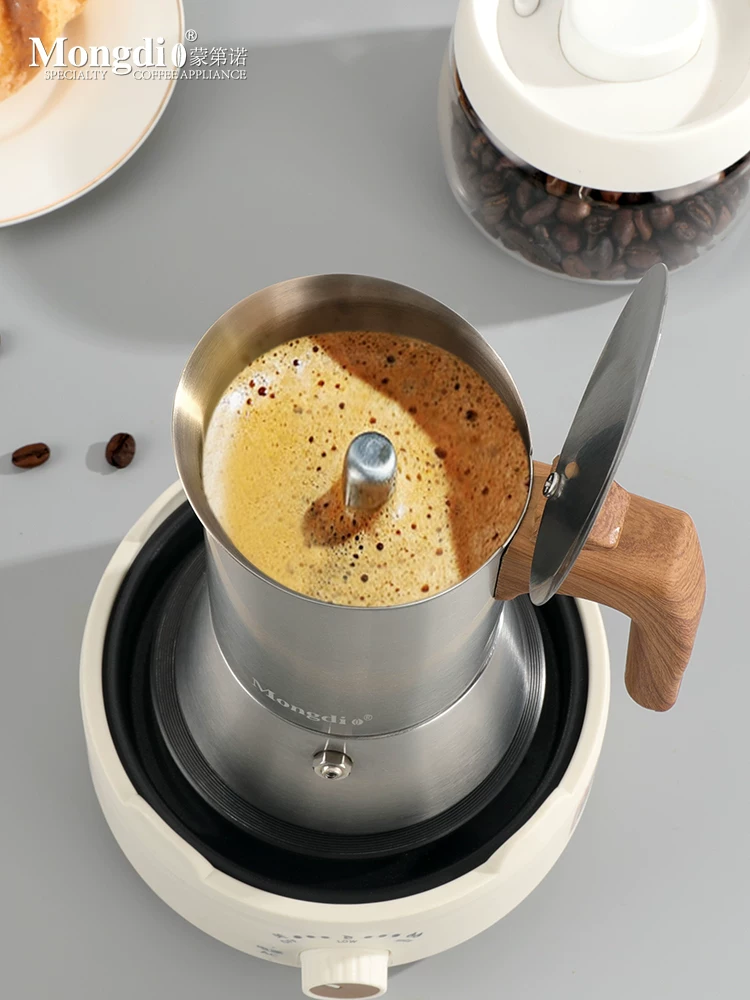Máy pha cà phê bằng thép không gỉ Mongdio Moka, máy pha cà phê espresso, dụng cụ pha cà phê