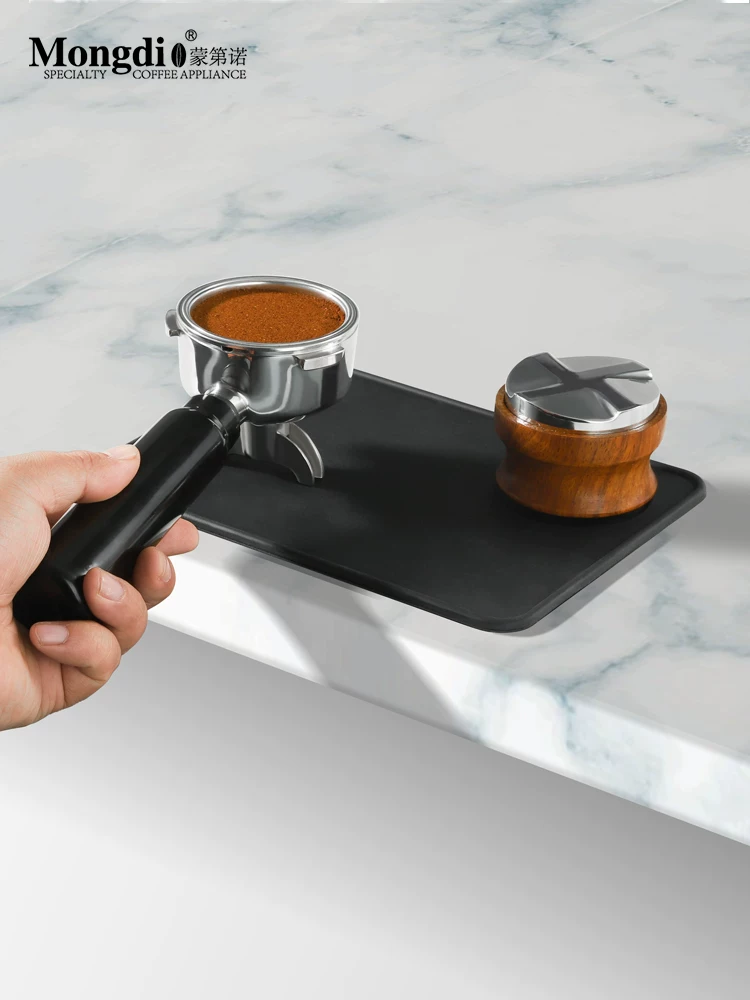 Khăn lót tamper cà phê Mongdio, thảm lót cà phê, vải lót bột cà phê, giá đỡ tamper cà phê, thảm chống trượt cho quầy bar, thảm góc bàn