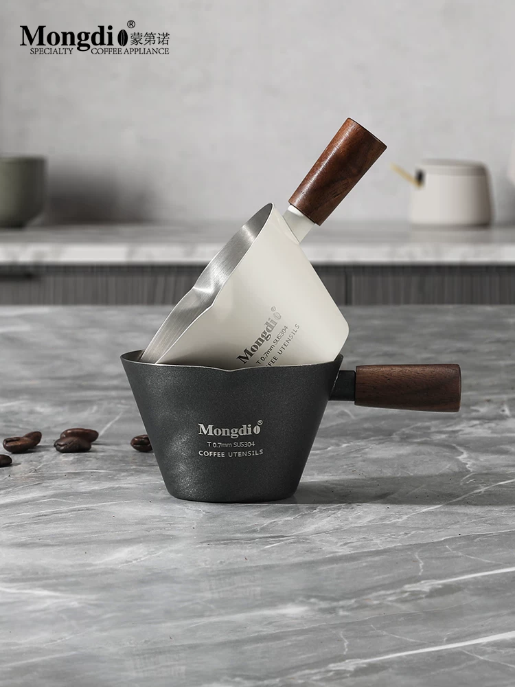 Cốc chiết xuất cà phê Mongdio cốc espresso cốc cà phê bằng thép không gỉ chiết xuất chất lỏng cốc đo lường chất lỏng thu thập cốc cô đặc