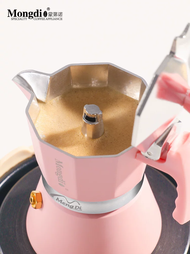 Máy pha cà phê Moka pot mini Mongdio, máy pha cà phê espresso, ấm pha cà phê Moka mini, ấm pha cà phê cho một người