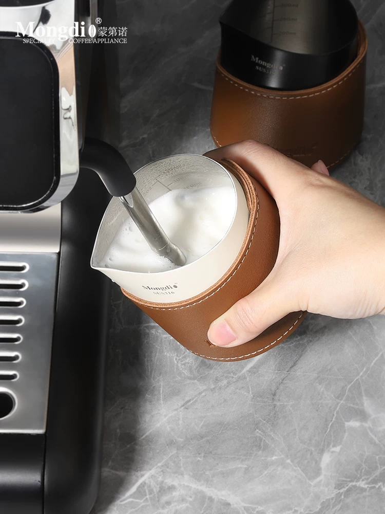 Bình tạo bọt sữa chuyên nghiệp Mongdio, bình pha cà phê Latte Art, cốc tạo bọt sữa Latte Art, bình tạo bọt sữa bằng thép không gỉ, vòi nhọn, dụng cụ tạo bọt sữa