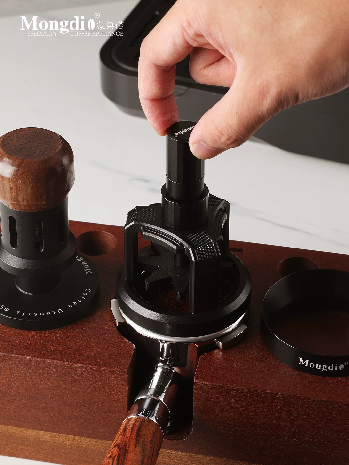 Mongdio bột kim phân phối cà phê kim quay kim khuấy bột từ tính dụng cụ kiểu Ý 51/58mm