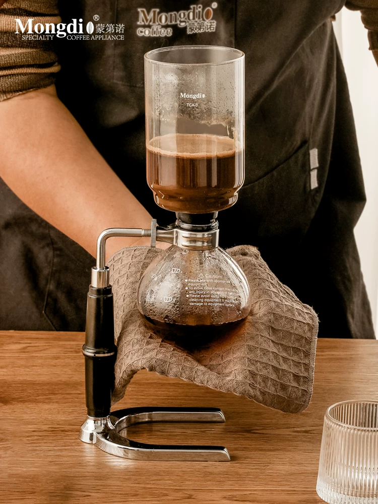 Bộ ấm pha cà phê kiểu siphon Mongdio, lò nướng sóng ánh sáng, bộ ấm pha cà phê kiểu siphon, bếp điện, đèn halogen, máy pha cà phê