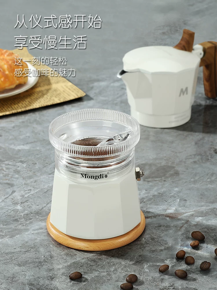 Mongdio Moka pot van đôi gia dụng Moka cà phê bình pha cà phê espresso kiểu Ý bộ pha cà phê thủ công