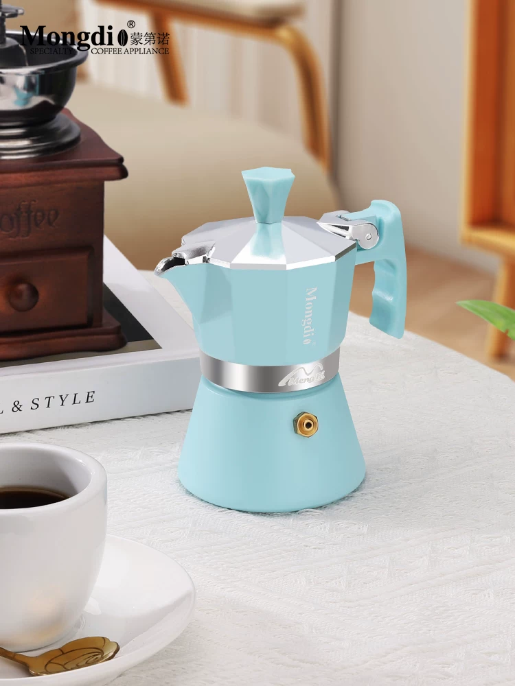 Mongdio mini moka pot hộ gia đình máy pha cà phê nhỏ moka cà phê pha cà phê kiểu Ý máy pha cà phê chiết xuất nồi
