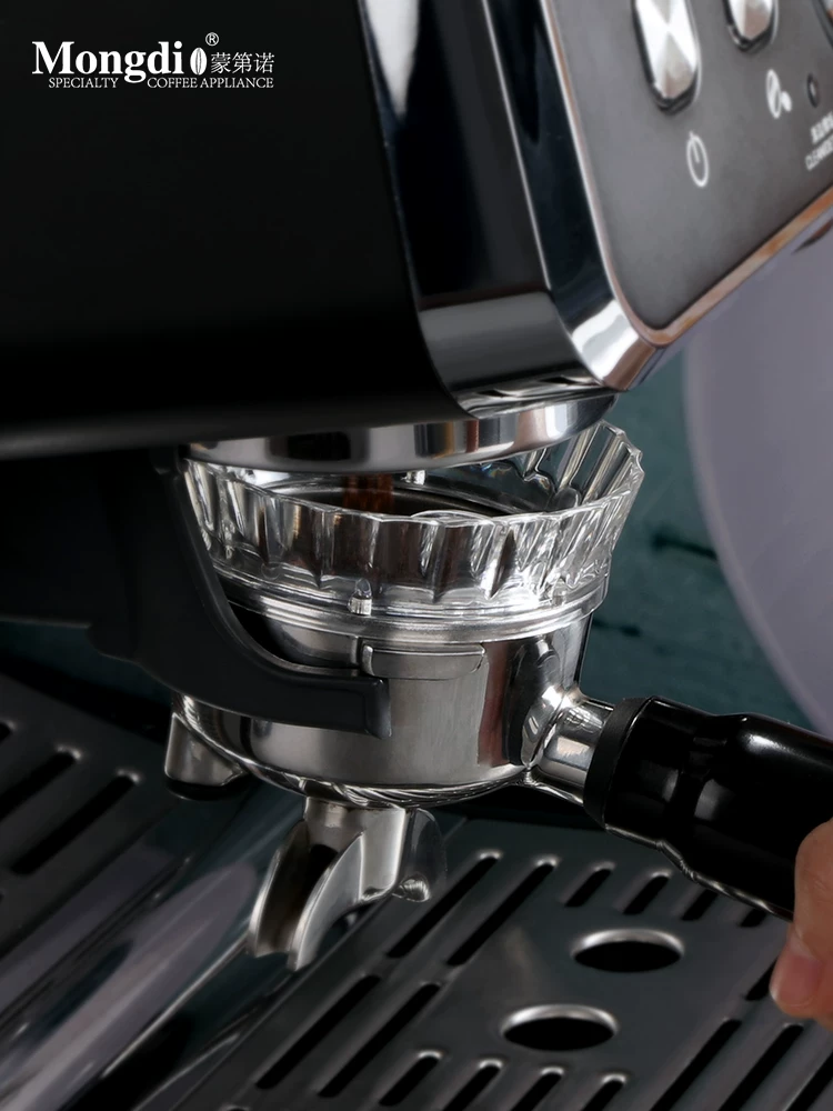 Vòng thu bột cà phê Mongdio, dụng cụ phân phối bột kiểu Ý, dụng cụ thu bột từ tính, vòng chống bay bột đa năng 51/58mm