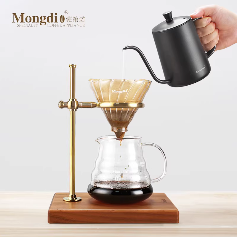 Bộ giá đỡ ấm pha cà phê thủ công, giá đỡ ấm pha cà phê bằng gỗ óc chó, cốc lọc, bộ lọc, giá đỡ pha cà phê thủ công bằng phương pháp nhỏ giọt