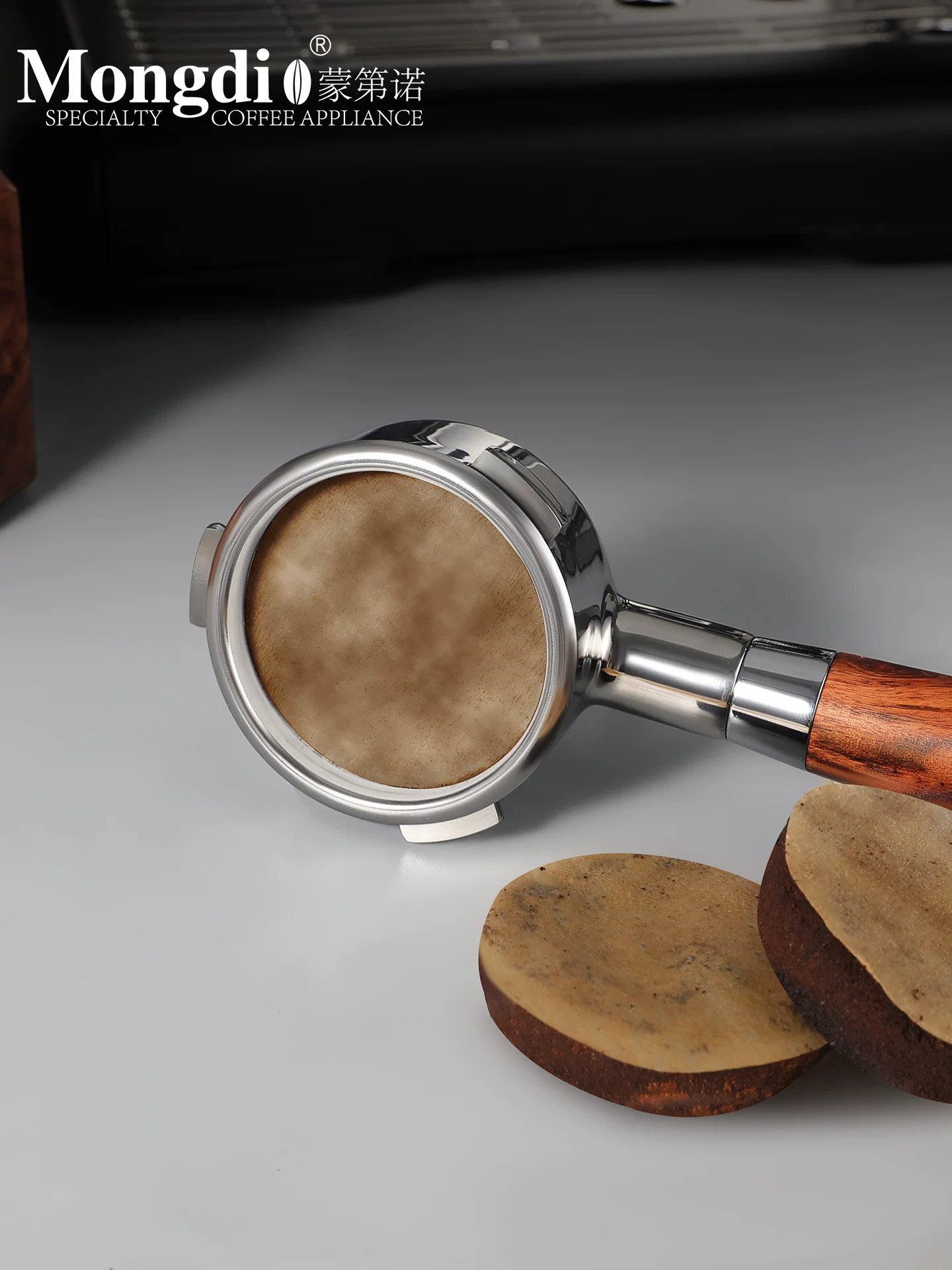 Giấy lọc cà phê Mongdio, phụ kiện máy pha cà phê espresso, tay cầm, khay đựng bột, giấy lọc 51/58mm