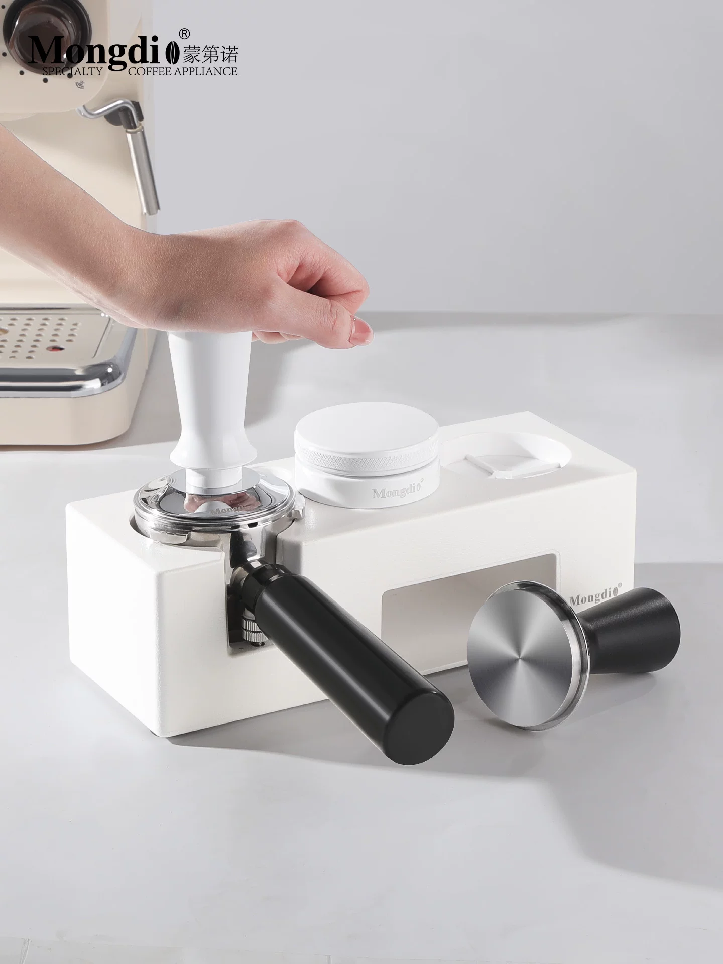 Dụng cụ ép cà phê bằng thép không gỉ, kích thước 51/58mm, phụ kiện máy pha cà phê Espresso, nhà phân phối bột Mongdio