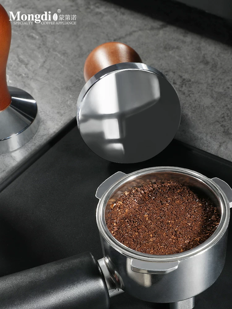 Dụng cụ nén cà phê Mongdio, dụng cụ phân phối lực không đổi, phụ kiện tay cầm máy pha cà phê espresso, dụng cụ nén lực nguyên bản.