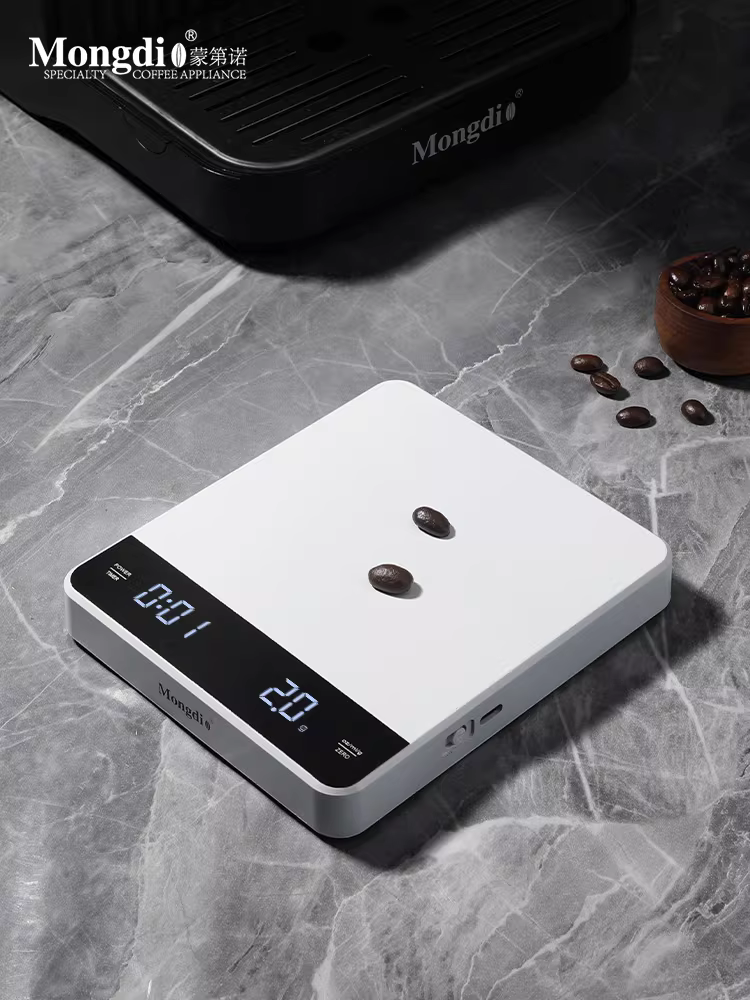 Cân điện tử cà phê Mongdio, cân pha cà phê thủ công kiểu Ý, cân đặc biệt để cân hạt cà phê, cân hẹn giờ, cân cà phê, cân gram.