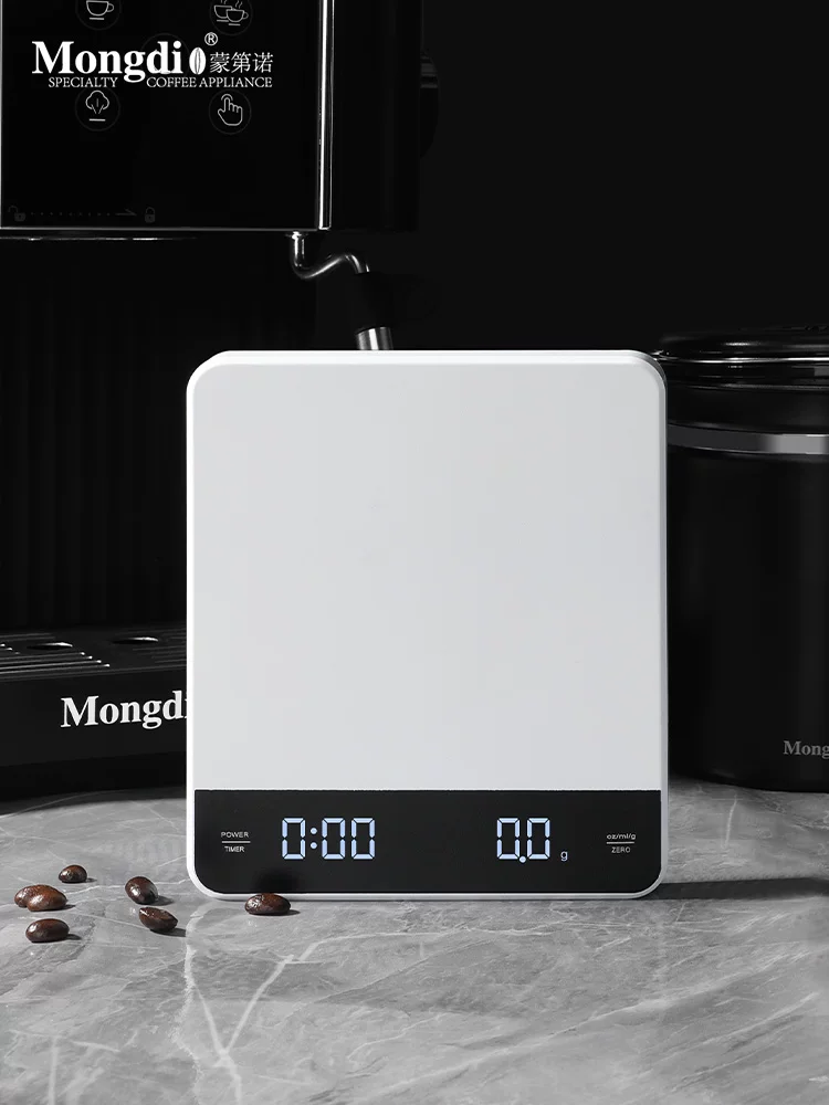 Cân điện tử cà phê Mongdio Cân cà phê pha thủ công thông minh kiểu Ý Cân cà phê hạt cà phê Cân cà phê có hẹn giờ