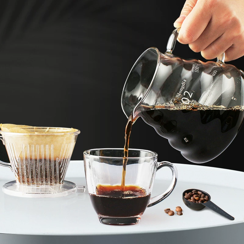 Bộ lọc cà phê Mongdio Bộ lọc cà phê pha bằng tay Bộ lọc cà phê bằng gốm sứ gia dụng hình quạt nhỏ giọt Bộ lọc pha cà phê bằng tay