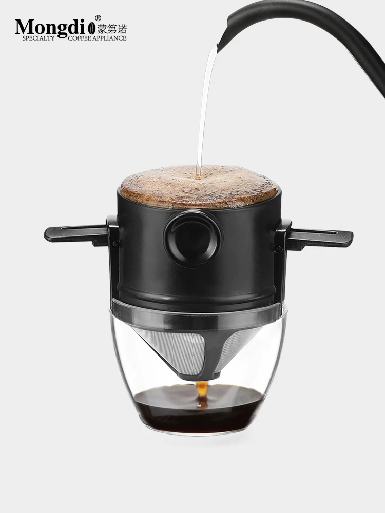 Bộ lọc cà phê bằng thép không gỉ giấy lọc cà phê di động pha cà phê bằng tay phễu lọc không cần lọc cốc lọc túi lọc