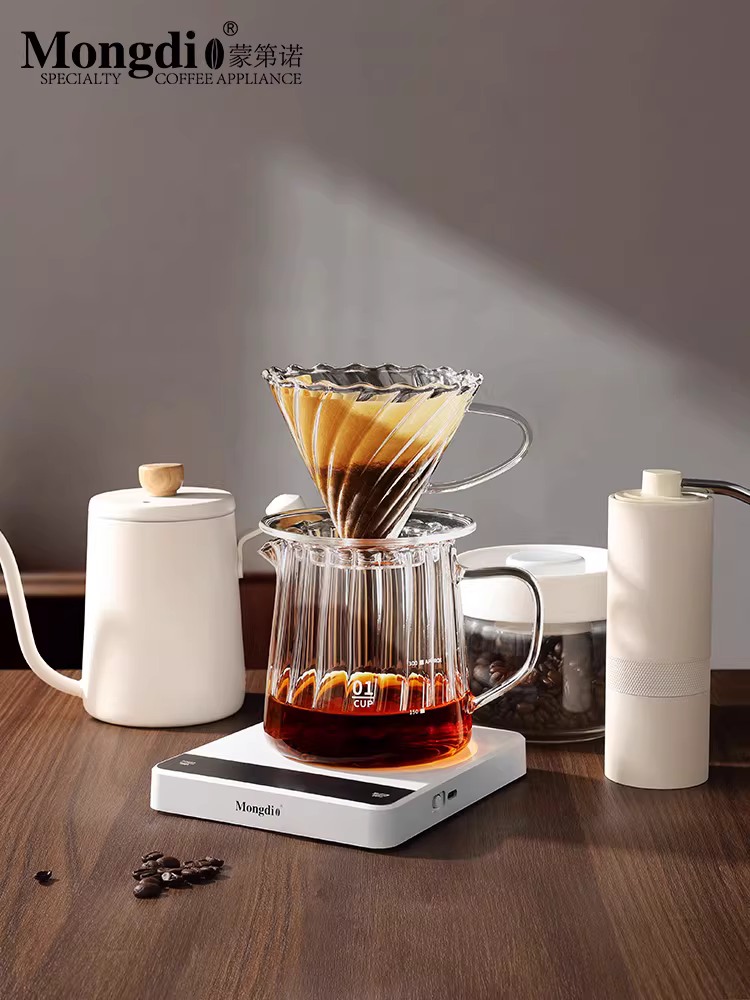 Bộ ấm pha cà phê thủ công Mongdio, máy pha cà phê xay bằng tay, thiết bị pha cà phê quay tay, bộ ấm pha cà phê thủ công hoàn chỉnh