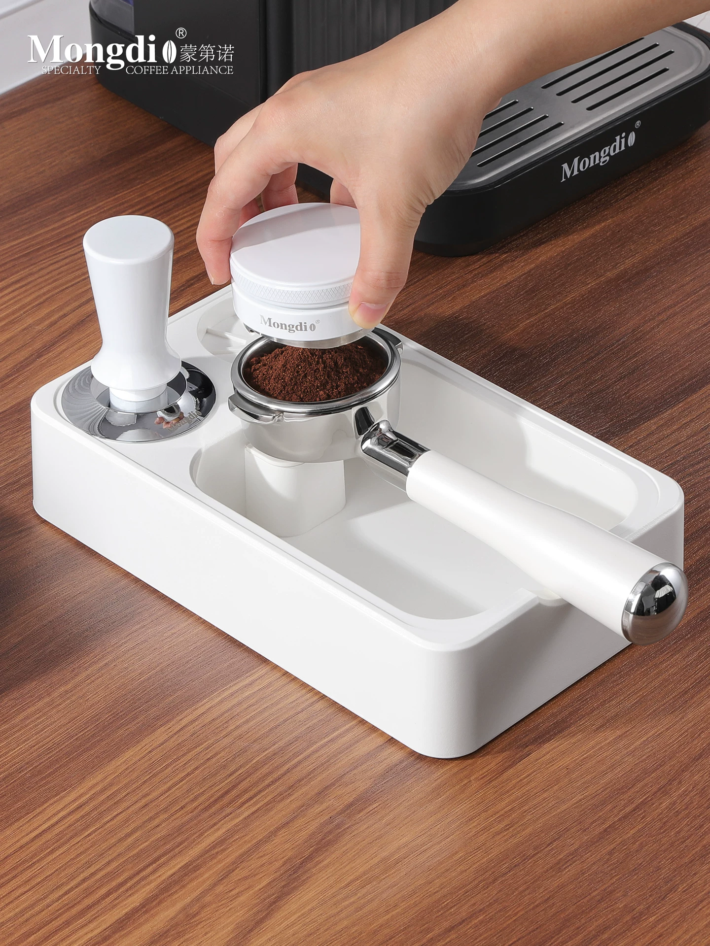 Dụng cụ ép cà phê, đế đựng bã cà phê, phụ kiện máy pha cà phê, dụng cụ bảo quản, nhà phân phối bột Mongdio