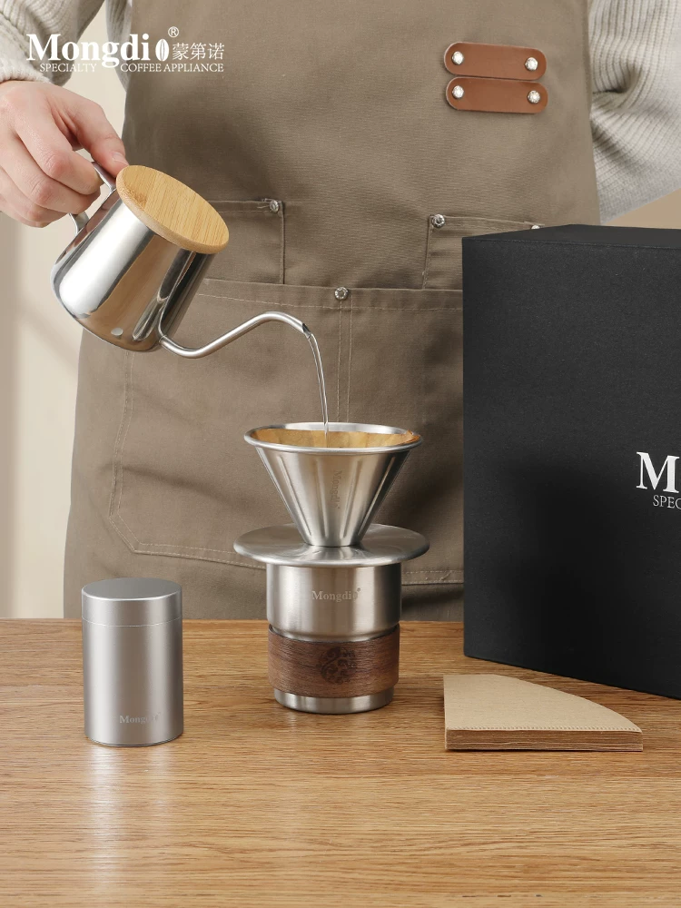 Bộ ấm pha cà phê thủ công Mongdio hộp quà tặng quà tặng sinh nhật cho phụ nữ Quà tặng năm mới cho nam giới quà lưu niệm họp thường niên